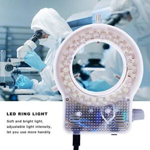 60LED Adjustable Brightness Microscope Ring Light Lamp Illuminator for Stereo Scope Microscope Supplier with Dimmer US Plug 110~240V