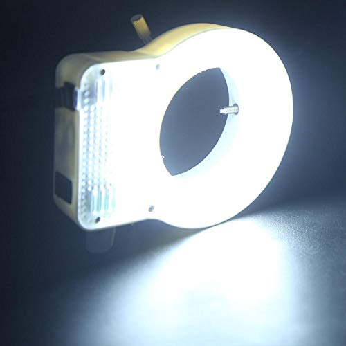 60LED Adjustable Brightness Microscope Ring Light Lamp Illuminator for Stereo Scope Microscope Supplier with Dimmer US Plug 110~240V