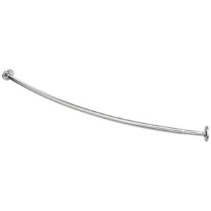 amazon basics extendable curved shower rod - 48" to 72", nickel