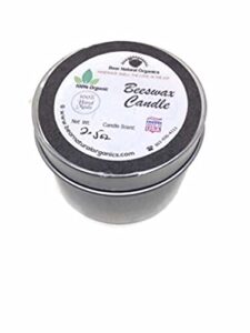 bearnaturalorganics handmade 100% raw pure natural eco friendly organic beeswax tin candle 2.5 oz travel size emergency candle