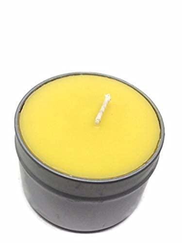 BearNaturalOrganics Handmade 100% Raw Pure Natural Eco friendly Organic Beeswax Tin Candle 2.5 oz Travel size Emergency candle