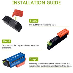 Run Star 2 Pack 277XL Black Remanufactured Ink Cartridge Replacement for Epson 277XL 277 T277XL High Capacity use for Epson Expression XP-850 XP-860 XP-950 XP-960 Printer (2 Black)