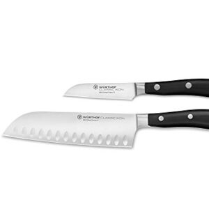 Wüsthof Classic IKON 2-Piece Asian Chef's Knife Set, Black