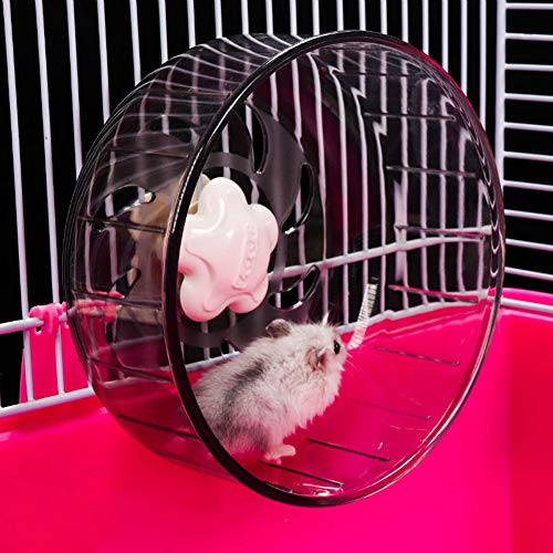 GOLDEAL 5.1 Inches Small Silent Hamster Wheel, Hamster Toys for Hamster Cage, Super Mute Spinner Exercise Running Wheel for Small Hamsters, Gerbils, or Mice…