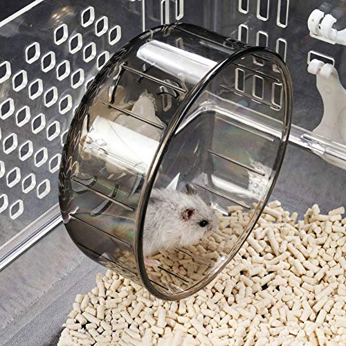 GOLDEAL 5.1 Inches Small Silent Hamster Wheel, Hamster Toys for Hamster Cage, Super Mute Spinner Exercise Running Wheel for Small Hamsters, Gerbils, or Mice…