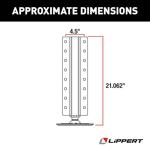 Lippert-2365601 Hydraulic Leveling Jack Assembly - Aluminum - 14,000 lbs. (Clear), Silver