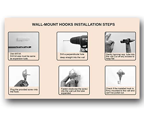 IndianShelf Coat Hooks Wall Mount | White Double Coat Hooks | Ceramic Wall Hook for Backpack | Etched Hat Hook [13.97 cm]