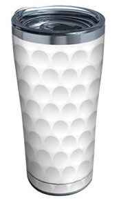 tervis golf ball texture triple walled insulated tumbler travel cup keeps drinks cold & hot, 20oz legacy, stainless steel
