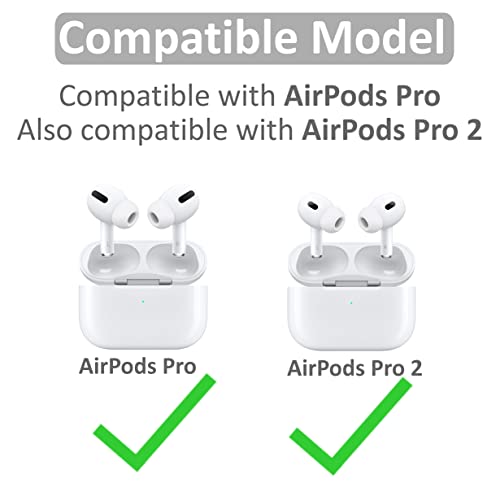 3 Pairs Compatible with AirPods Pro 1st 2nd Ear Tips Buds, Small Medium Large 3 Size Replacement Silicone Rubber Eartips Earbuds Gel Accessories Compatible with AirPods Pro 2 and 1st - S/M/L White