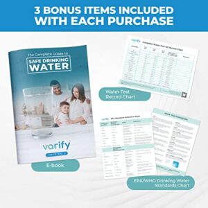 17 in 1 Premium Drinking Water Test Kit - 100 Strips + 2 Bacteria Tests - Home Water Quality Test - Well and Tap Water - Easy Testing for Lead, Bacteria, Hardness, Fluoride, pH, Iron, Copper and more!