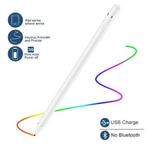 Active Stylus Pen for Touch Screens, Rechargeable Pencil Digital Stylus Pen Compatible with iPad and Most Tablet