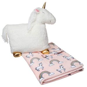 amazon basics kids bedding nap set with unicorn pillow and fleece throw blanket