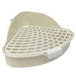 Cage Potty Trainer Corner Litter Box for Small Animals Hamster Rabbit Guinea Pig Ferret Gerbil Chinchilla