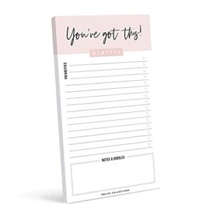 bliss collections to do list notepad, you've got this, magnetic weekly and daily planner for organizing and tracking grocery lists, appointments, reminders, priorities and notes, 5"x7" (50 sheets)