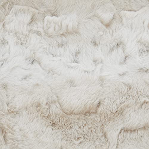 Outrageously Soft Throw Blanket - Ultra Plush Minky Faux Fur Blanket - 50 x 70 Inches - Tan