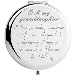 didadic tabletop mount granddaughter gifts from grandma and grandpa, to my granddaughter makeup mirror for birthday graduation christmas