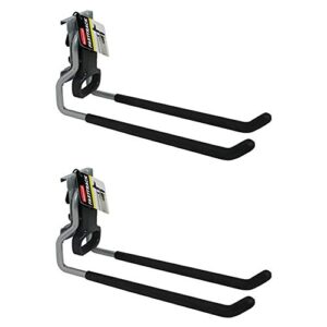 rubbermaid fast track wall mounted garage storage utility multi hook (2 pack)