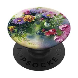 bouquet pop mount socket trendy watercolor floral botanical popsockets popgrip: swappable grip for phones & tablets