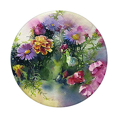 Bouquet Pop Mount Socket Trendy Watercolor Floral Botanical PopSockets PopGrip: Swappable Grip for Phones & Tablets