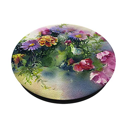 Bouquet Pop Mount Socket Trendy Watercolor Floral Botanical PopSockets PopGrip: Swappable Grip for Phones & Tablets