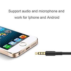 3 Packs Headset Audio Jack Extender 3.5mm Gold Plated Headphone Audio Jack Extension Adapter,Waterproof Headphone Cable