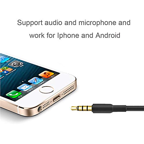 3 Packs Headset Audio Jack Extender 3.5mm Gold Plated Headphone Audio Jack Extension Adapter,Waterproof Headphone Cable