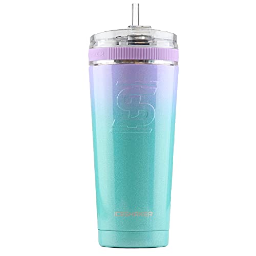 Ice Shaker 26 Oz Tumbler, Insulated Water Bottle with Straw, Stainless Steel Water Bottle, As Seen on Shark Tank, Water Bottle with Straw, Mermaid