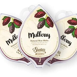 Shortie's Candle Company Mulberry Natural Soy Soy Wax Melts 3 Pack - 3 Highly Scented 3 Oz. Bars - Made with 100% Soy and Essential Fragrance Oils - Phthalate & Paraffin Free, Vegan, Non-Toxic