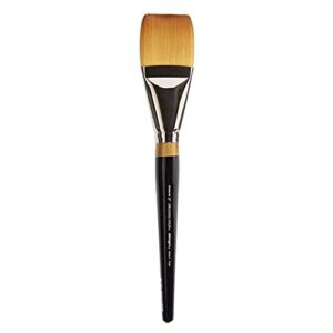 kingart original gold 9550-2 flat wash series premium golden taklon multimedia artist brushes for acrylic, watercolor & oil