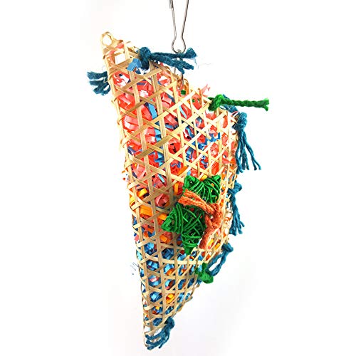N/ hfjeigbeujfg Bird Toy,Parrot Cage Chewing Toys Parrot Bird Pull Bites Climb Chew Toy Colorful Hanging Strip Rope Pet Cage Decor - Random Color