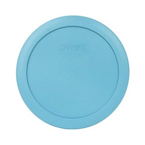 Pyrex (1) 7402-PC Muddy Aqua, (1) 7201-PC Surf Blue, & (1) 7200-PC Edamame Green Round Plastic Food Storage Replacement Lids, Made in USA