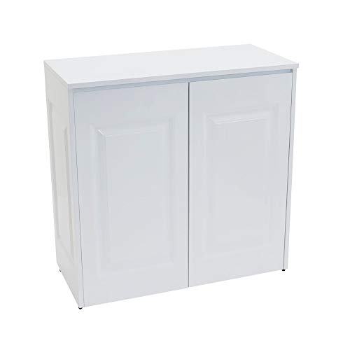 Household Essentials White Metal Cabinet Hamper