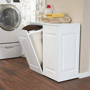 Household Essentials White Metal Cabinet Hamper