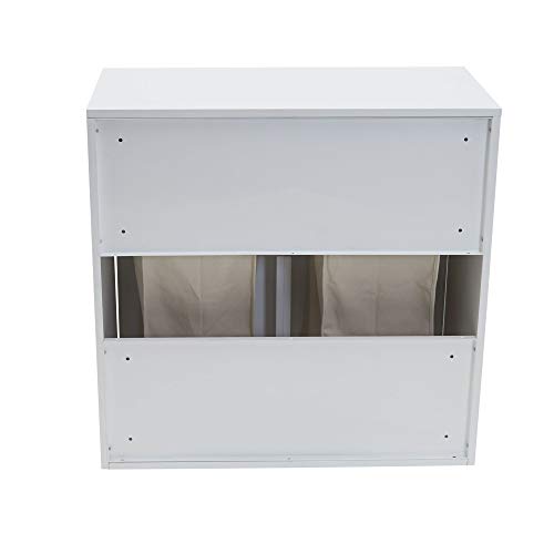 Household Essentials White Metal Cabinet Hamper