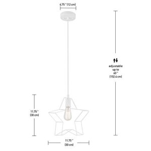 Globe Electric Novogratz x Globe Leo 1 Light, 60770, White Star Pendant