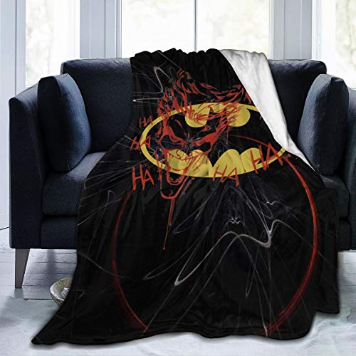 Shxjdthafa Batman Logo Joker Graffiti DC Comics Ultra-Soft Micro Fleece Blanket Throw Super Soft Blanket 60"x50"