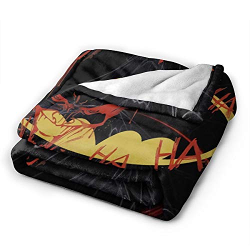 Shxjdthafa Batman Logo Joker Graffiti DC Comics Ultra-Soft Micro Fleece Blanket Throw Super Soft Blanket 60"x50"