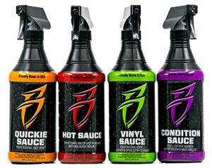 bling sauce cleaning/detailing kit for cars, boats, rv, motorcycles-4-pack, 20 oz each