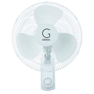 genesis g16wall 16 inch wall fan, 3 speed settings, max cooling technology, oscillation