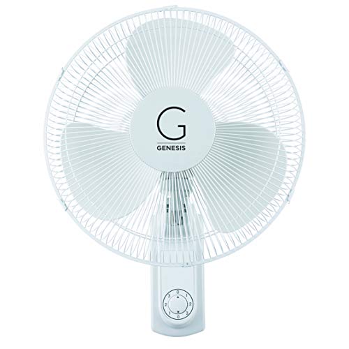 Genesis G16WALL 16 Inch Wall Fan, 3 Speed Settings, Max Cooling Technology, Oscillation