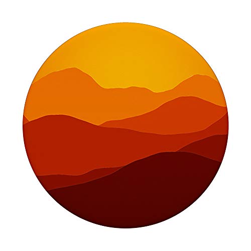 Red Mountain Pop Mount Socket Sunrise Art Work Orange Color PopSockets PopGrip: Swappable Grip for Phones & Tablets