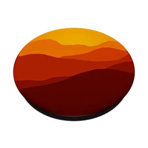 Red Mountain Pop Mount Socket Sunrise Art Work Orange Color PopSockets PopGrip: Swappable Grip for Phones & Tablets