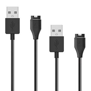 kissmart charger for garmin venu 2/ venu 2 plus/venu 2s/ venu sq/venu sq 2/ venu, replacement charging cable cord for garmin venu 2 smartwatch [2pack, 3.3ft/1m]