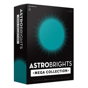 astrobrights mega collection, colored cardstock, bright teal, 320 sheets, 65 lb/176 gsm, 8.5" x 11" - more sheets! (91695)