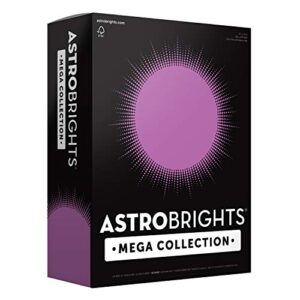 astrobrights mega collection, colored cardstock, bright purple, 320 sheets, 65 lb/176 gsm, 8.5" x 11" - more sheets! (91697)