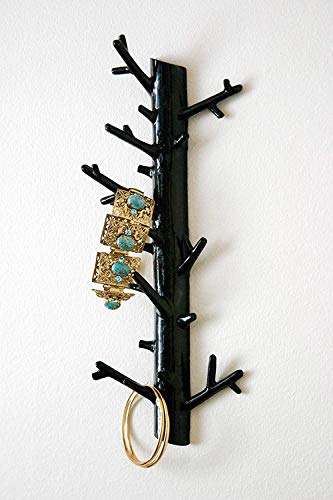 bosign Multifunctional Wall Hanger with Tree Branch Shape, 12.19 x 4.69 x 1.94 inch, Long - Matte Black