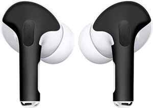 apskin skins for apple airpod pro – vinyl protective wraps stickers coverearpods – air pods & ear pod compatible decal for protection & customization – air pod pro accessories – (matte black)