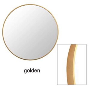 FANYUSHOW 20'' Gold Circle Mirror for Wall Mounted, Modern Brushed Brass Metal Frame Circular Mirror for Wall Decor, Vanity, Living Room, Bedroom