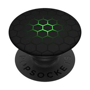 cell phone button pop out holder plain matte black and green popsockets popgrip: swappable grip for phones & tablets