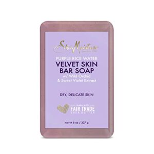 sheamoisture bar soap for dry skin purple rice water bath with shea butter 8 oz
